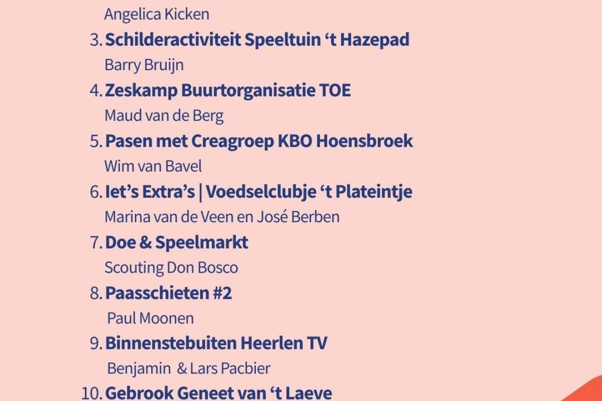 NIEUWE INITIATIEVEN 5